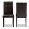 Baxton Studio Avery Modern Dark Brown Faux Leather Upholstered Dining Chair, PK2 142-8030 - alternate 7